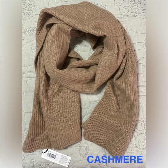 Unsubscribed Accessories - NEW Unsubscribed Cashmere Wide Ribbed Scarf Caramel Camel
